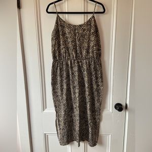 🌟 3 FOR $25 🌟 Old Navy stretch cotton leopard print midi dress